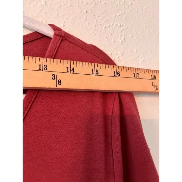 Matilda Jane Joanna Gaines Country Drive Maxi Dress Rust Red 3/4 Sleeve Pockets - Picture 7 of 12